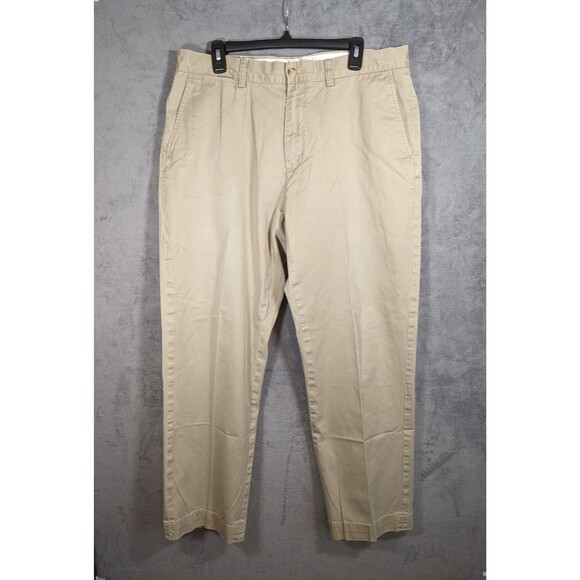 Polo by Ralph Lauren Other - Polo Ralph Lauren Preston Pants Men 36x32 Beige Khaki Flat Front Preppy
